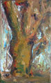 Baum 6, Portrait eies Baumstammes, mit Ölfarben gemalt
